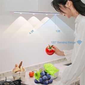 img 3 attached to 🔦 Wireless Ultra-Thin LED Closet Light: Rechargeable Motion Sensor Stick-On Light Bar with Adjustable Color Temperature - Under Cabinet Lights for Kitchen - 1 Pack