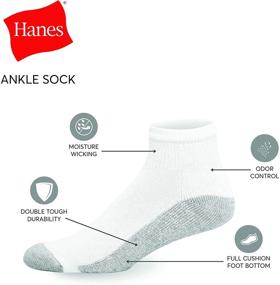 img 2 attached to 🧦 Ultimate Comfort and Value: Hanes Men's Ankle 186V12 12 Pack