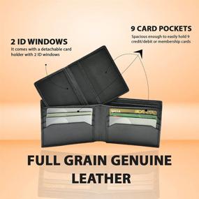 img 3 attached to 👔 Genuine Leather Bi-Fold Men's Accessories by LEATHER SR