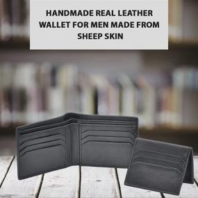 img 1 attached to 👔 Genuine Leather Bi-Fold Men's Accessories by LEATHER SR