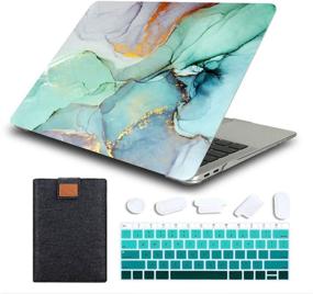 img 4 attached to 📦 MAITTAO Apple MacBook Air 13 Inch Case 2020 2019 2018 Model A1932 A2179 A2337 M1 - Durable Hard Case Cover with Laptop Sleeve & Keyboard Cover for Mac Air 13.3 with Retina Touch ID - Marble 1