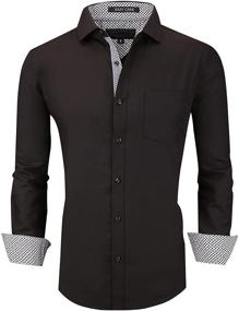 img 4 attached to 👔 Wrinkle-Resistant Bamboo Men's Shirts by Joey CV