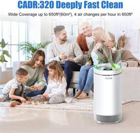 img 2 attached to 🌬️ ASLOTUS H13 True HEPA Air Purifier for Large Room - Captures 99.97% Dust, Pet Dander, Allergens, Smoke, Pollen, Odor - Covers 650 Sqft