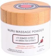 nuru massage gel therapy powder 100g - seaweed & green tea, japanese origin, paraben & glycerine free, yields 2.64 gallons logo