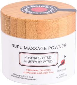 img 4 attached to Nuru Massage Gel Therapy Powder 100g - Seaweed & Green Tea, Japanese Origin, Paraben & Glycerine Free, Yields 2.64 Gallons