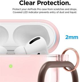 img 1 attached to Чехол elago AirPods Pro [Любимый розовый] - Полная прозрачная защита, в комплекте гелевая лента, минимизация желтения, совместимость с беспроводной зарядкой