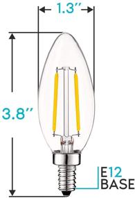 img 2 attached to Dimmable Filament Candelabra Chandelier: 🕯️ The Perfect Equivalent for Enhanced Ambiance