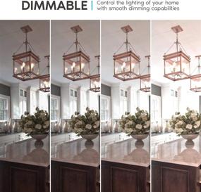 img 1 attached to Dimmable Filament Candelabra Chandelier: 🕯️ The Perfect Equivalent for Enhanced Ambiance