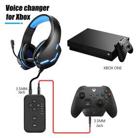 img 2 attached to PUTELTAL Voice Changer Gaming Headset - LED Light, Noise Cancelling, Over Ear Headphones for Phone/PS4/PS5/Xbox/PC/Laptop/XBOX ONE