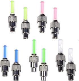 img 3 attached to 🚴 Dkiigame 10 Pack of LED Flash Tyre Wheel Valve Cap Light for Car Bike Bicycle Motorbicycle Wheel (2 x Red, 2 x Yellow, 2 x Blue, 2 x Green, 2 x Colorful) - Enhance Safety and Style!