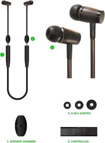 img 3 attached to 🎧 Aircom A6x Air Tube Anti-Radiation Wireless Headphones - Enhanced Airflow Audio for EMF Free Protection and High-Quality Sound - Wood Earbuds with S, M, L Eartips