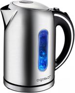 🔥 aigostar king: 1.7l stainless steel electric kettle - fast heating 1100w hot water heater logo