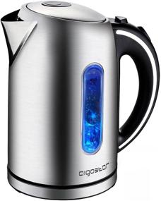 img 4 attached to 🔥 Aigostar King: 1.7L Stainless Steel Electric Kettle - Fast Heating 1100W Hot Water Heater