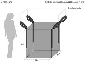 img 3 attached to 👜 BaggySacky 35X35X35: The Ultimate Flexible Intermediate Container for All Your Storage Needs