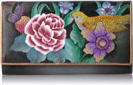 👜 exquisite anuschka painted leather vintage women's handbags & wallets: timeless beauty in statement blocking design logo