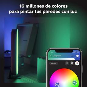 img 1 attached to Enhance Your Home with Philips Hue Play White & Color Smart Light: Single Base 💡 Kit, Hub Required/Power Supply Included (Compatible with Amazon Alexa, Apple Homekit & Google Home), Black - 7820131U7