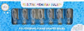 img 1 attached to 🕯️ Flickering Flame Shaped Bulbs - Ideal Hanukkah Menorah Replacement Bulbs - Set of 9