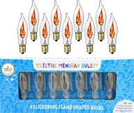 🕯️ flickering flame shaped bulbs - ideal hanukkah menorah replacement bulbs - set of 9 logo