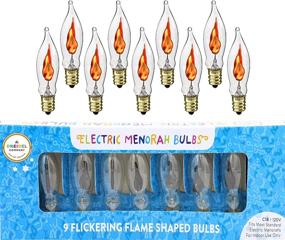 img 2 attached to 🕯️ Flickering Flame Shaped Bulbs - Ideal Hanukkah Menorah Replacement Bulbs - Set of 9