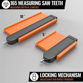 img 2 attached to 🔒 Lockable 2-Inch Contour Gauge Duplicator for Precise Measurements