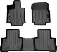 🔥 ultimate floor protection: smartliner sa0537/b0537 custom fit all weather 2 row black floor mats for 2021 toyota venza logo