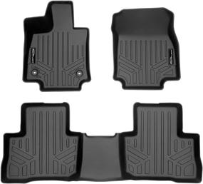 img 4 attached to 🔥 Ultimate Floor Protection: SMARTLINER SA0537/B0537 Custom Fit All Weather 2 Row Black Floor Mats for 2021 Toyota Venza