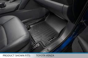 img 2 attached to 🔥 Ultimate Floor Protection: SMARTLINER SA0537/B0537 Custom Fit All Weather 2 Row Black Floor Mats for 2021 Toyota Venza