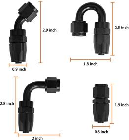 img 3 attached to 🔌 Полный комплект шланга для топлива и масла черного нейлона длиной 16 футов с арматурой и адаптерами