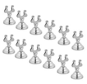 img 4 attached to 🎵 Silver Harp Style Alpine Place Card Holder - Table Name, Number, Photo, and Menu Stand - Ideal for Restaurants, Weddings, Banquets - Pack of 12