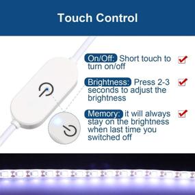 img 1 attached to 💡 Waterproof Sewing Machine LED Light Strip with USB Interfaces and Touch Dimmer (36 LEDs, 23.6 Inch) - Pack of 2