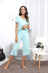 img 2 attached to WiWi Womens Pajama Sleeve Sleepwear