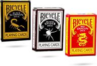 🃏 раскройте магию с колодой игральных карт ultimate bicycle black magic 3 deck collection: spider deck, red dragon и black scorpion логотип