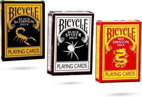 img 4 attached to 🃏 Раскройте магию с колодой игральных карт Ultimate Bicycle Black Magic 3 Deck Collection: Spider Deck, Red Dragon и Black Scorpion