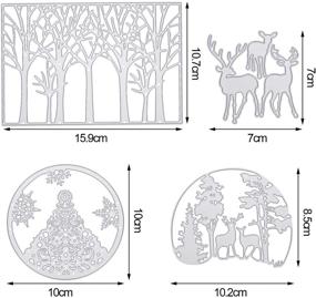 img 3 attached to 🎄 4 Pieces Christmas Metal Cutting Dies: Tree Snowflake Deer Patterns for DIY Scrapbooking & Card Making