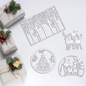 img 2 attached to 🎄 4 Pieces Christmas Metal Cutting Dies: Tree Snowflake Deer Patterns for DIY Scrapbooking & Card Making