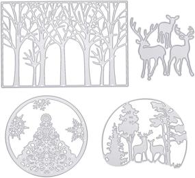 img 4 attached to 🎄 4 Pieces Christmas Metal Cutting Dies: Tree Snowflake Deer Patterns for DIY Scrapbooking & Card Making