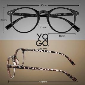 img 2 attached to 👓 Stylish Blue Light Blocking Round Reading Glasses for Women and Men