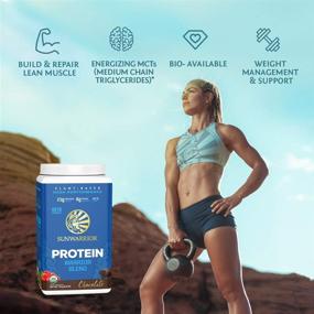 img 1 attached to 🌱 Organic Vegan Plant Protein Powder - Sunwarrior Warrior Blend with BCAAs and Pea Protein - Dairy Free, Gluten Free, Soy Free, Non-GMO, Sugar Free, Keto Friendly, and Plant-Based Protein Powder