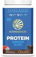 🌱 organic vegan plant protein powder - sunwarrior warrior blend with bcaas and pea protein - dairy free, gluten free, soy free, non-gmo, sugar free, keto friendly, and plant-based protein powder logo