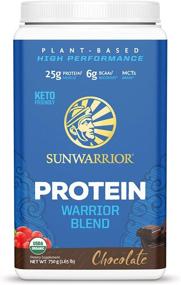 img 4 attached to 🌱 Organic Vegan Plant Protein Powder - Sunwarrior Warrior Blend with BCAAs and Pea Protein - Dairy Free, Gluten Free, Soy Free, Non-GMO, Sugar Free, Keto Friendly, and Plant-Based Protein Powder
