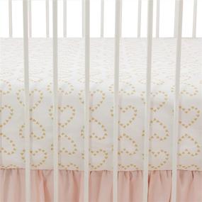 img 2 attached to 🎀 Lambs & Ivy Confetti Fitted Crib Sheet: Pink/Gold Hearts, Soft and Stylish!