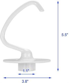 img 2 attached to 🍞 KitchenAid Mixer Replacement Dough Hook - K45DH Coated Dough Hook for KSM150 KSM90 K45SS, Dough Attachment for Kitchen Aid Tilt-head Lift Stand Mixers, Compatible with 4.5 Quart/5 Quart Bowl