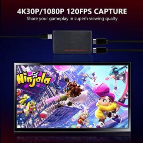 img 2 attached to Y&H USB3.0 HDMI Игровая захватывающая карта - запись и прямая трансляция 4K 30P/1080P 120 к/с, устройство для захвата HDMI для Nintendo Switch, PS5, PS4, Xbox One, 360, Wii U - совместимо с Windows, Linux, OS X.