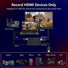 img 3 attached to Y&H USB3.0 HDMI Игровая захватывающая карта - запись и прямая трансляция 4K 30P/1080P 120 к/с, устройство для захвата HDMI для Nintendo Switch, PS5, PS4, Xbox One, 360, Wii U - совместимо с Windows, Linux, OS X.