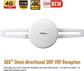 img 3 attached to 📺 2020 Upgraded Five Star HDTV Antenna - 360° Omnidirectional Amplified Outdoor TV Antenna up to 150 Miles Indoor/Outdoor,RV,Attic 4K 1080P UHF VHF Supports 4 TVs - Easy Installation Kit &amp; Mounting Pole Included