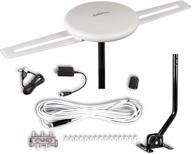 📺 2020 upgraded five star hdtv antenna - 360° omnidirectional amplified outdoor tv antenna up to 150 miles indoor/outdoor,rv,attic 4k 1080p uhf vhf supports 4 tvs - easy installation kit &amp; mounting pole included logo