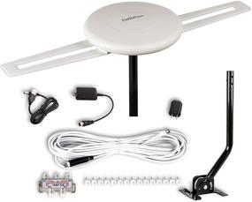 img 4 attached to 📺 2020 Upgraded Five Star HDTV Antenna - 360° Omnidirectional Amplified Outdoor TV Antenna up to 150 Miles Indoor/Outdoor,RV,Attic 4K 1080P UHF VHF Supports 4 TVs - Easy Installation Kit &amp; Mounting Pole Included