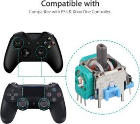 img 3 attached to 🎮 6-Pack Replacement Analog Stick Joystick for PS4 Dualshock 4, Xbox One Controller and Xbox Elite Wireless Controller - EEEKit 3D