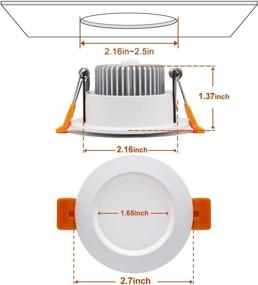 img 2 attached to YGS-Tech 2 Inch LED Recessed Lighting Dimmable Downlight Industrial Electrical