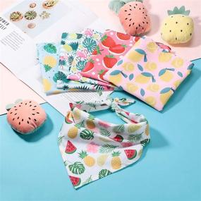 img 2 attached to Stylish and Fun: 6-Piece Set of Summer Pet Dog Bandanas for Small to Medium Size Pets